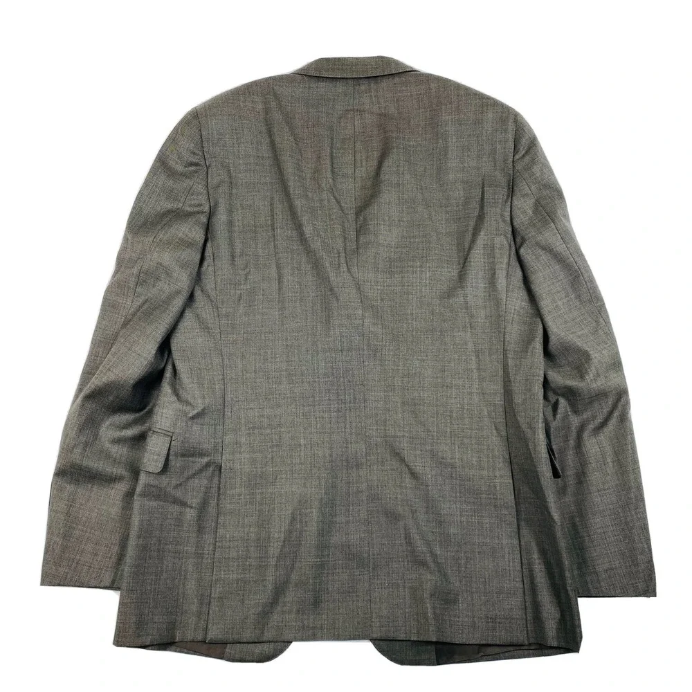 Hickey Freeman Current Beacon Traveler Gray Worsted Wool Blazer Size Mens 40R